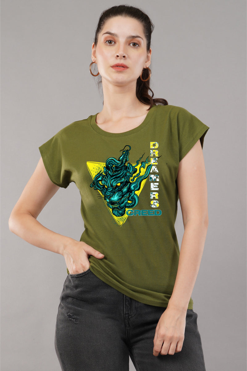 Blue Lion -Printed Cotton T-shirt