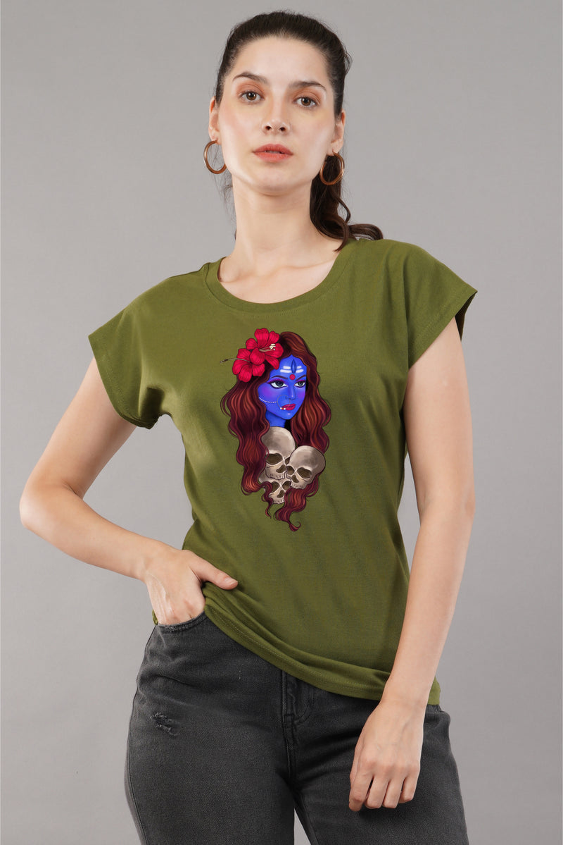 Durga -Printed Cotton T-shirt