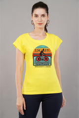ESCAPE CASSETE -Printed Cotton T-shirt