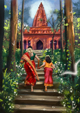 DIGITAL ART - Temple Visit with Maa